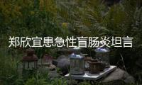 郑欣宜患急性盲肠炎坦言过程十分痛苦 公开住院手术视频